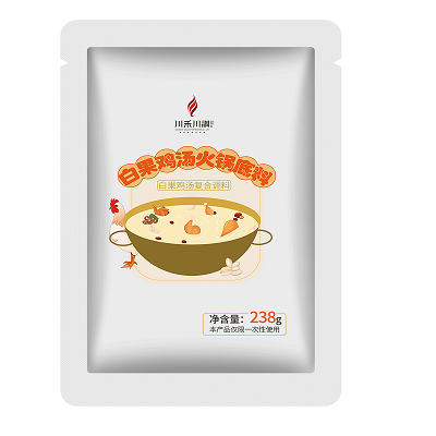 白果雞湯調(diào)味料238g火鍋底料清湯不辣鴛鴦鍋高湯底料商用餐飲開(kāi)店